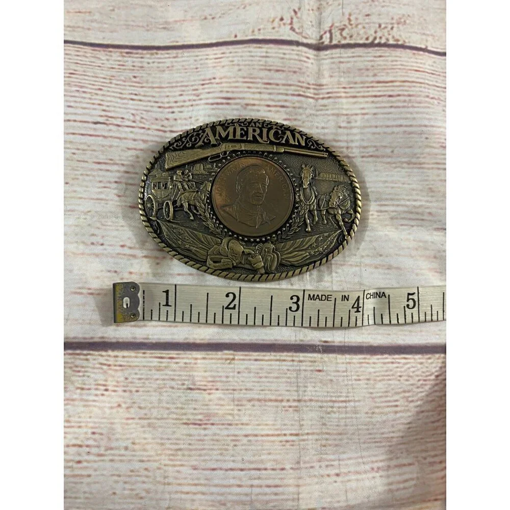 Rainy Mountains Design John Wayne American Belt Buckle American Regular Edition - Picture 4 of 9